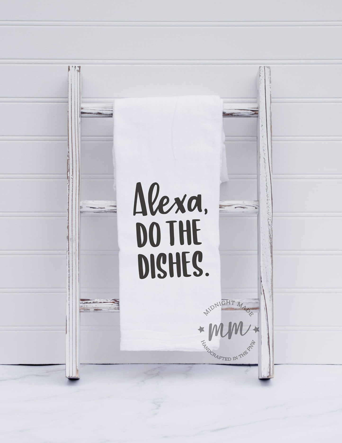 Alexa do the dishes, Alexa towel, kitchen towel, funny towel, novelty towel Midnight Made