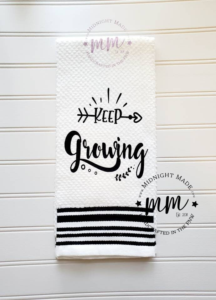 GOOD CHIVES ONLY towel, kitchen towel, funny towel, novelty towel, Midnight Made, plant towel, plant nodes