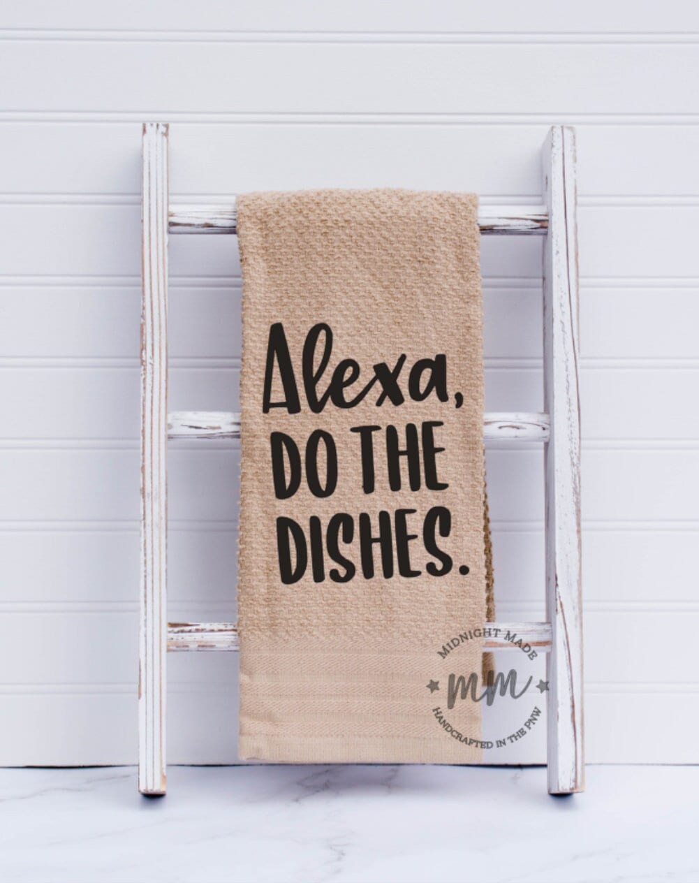Alexa do the dishes, Alexa towel, kitchen towel, funny towel, novelty towel Midnight Made