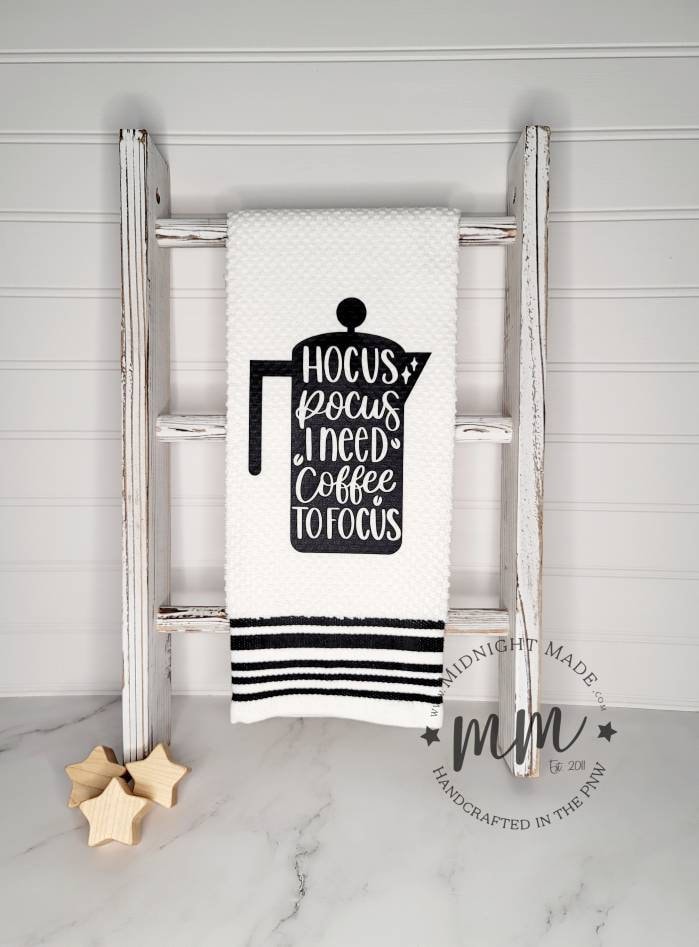 Hello Pumpkin fall kitchen towel, funny towel, decor Midnight Made
