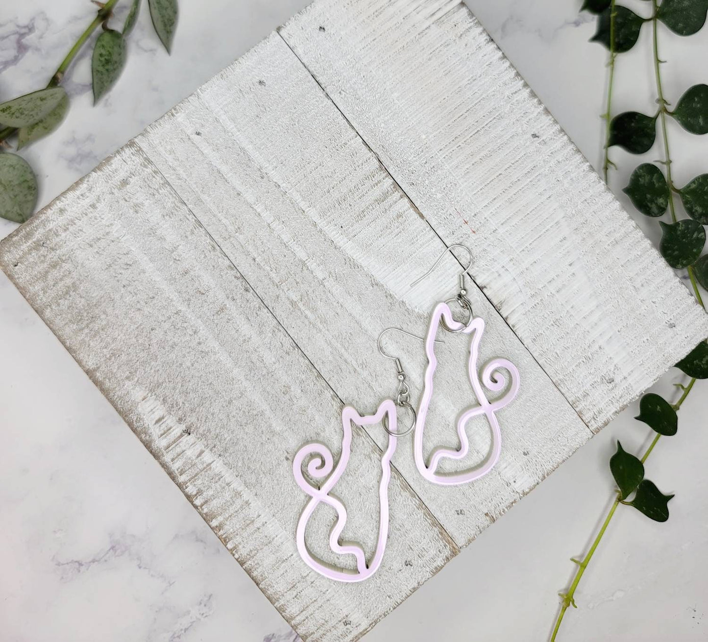 Kitty Cat Dangle drop Earrings