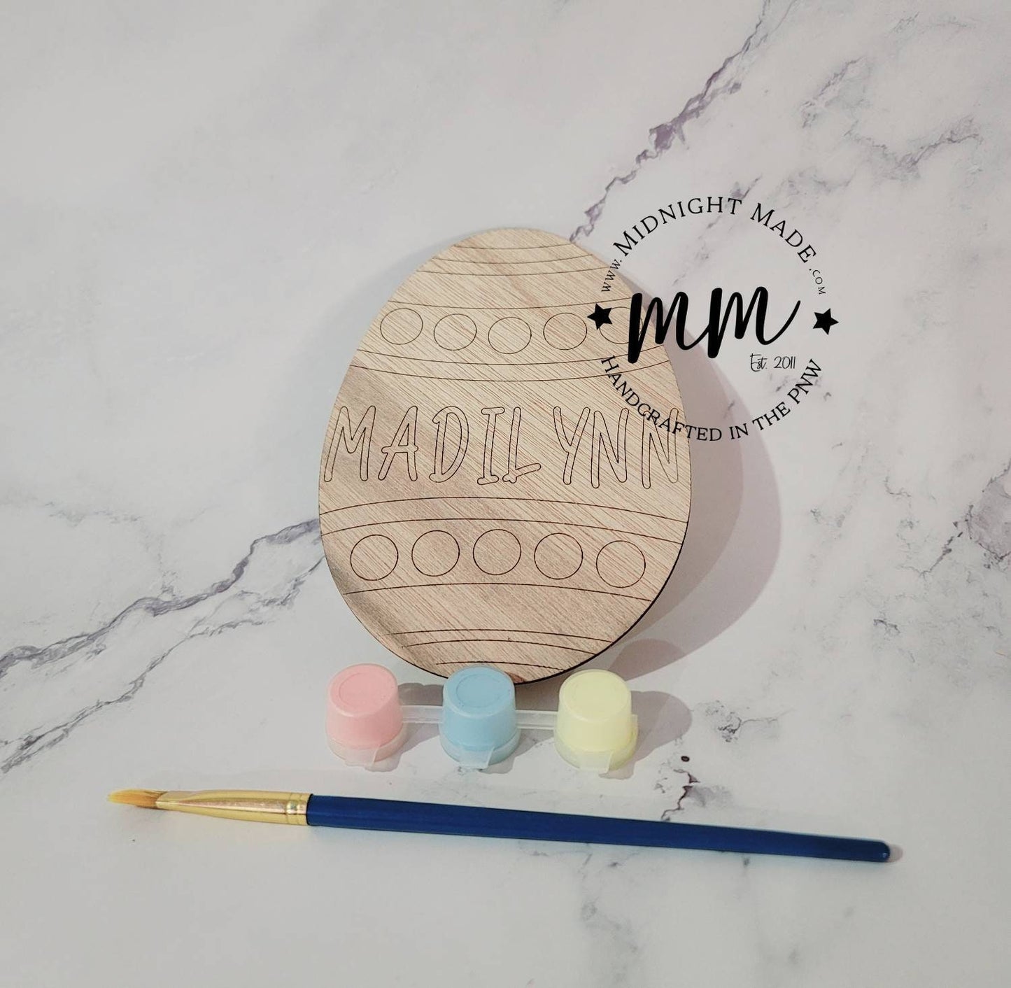 Kids Craft Personalized Paint Kit Easter Egg Easter Gift Basket Idea