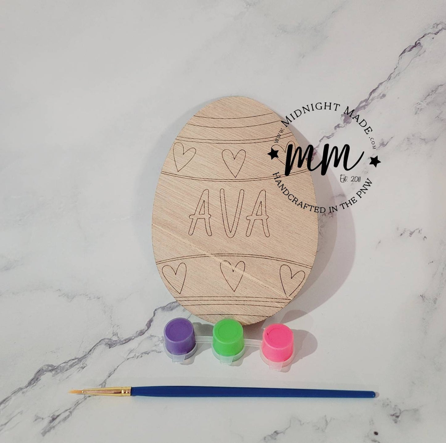 Kids Craft Personalized Paint Kit Easter Egg Easter Gift Basket Idea