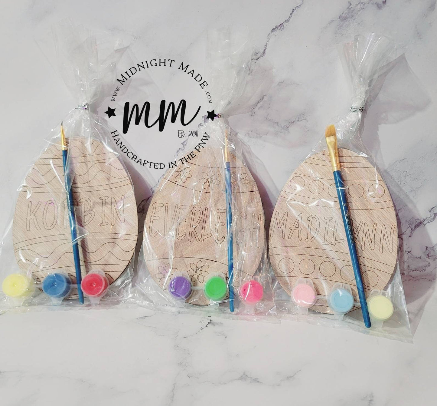 Kids Craft Personalized Easter Egg Easter Gift Basket Idea Paint Kit