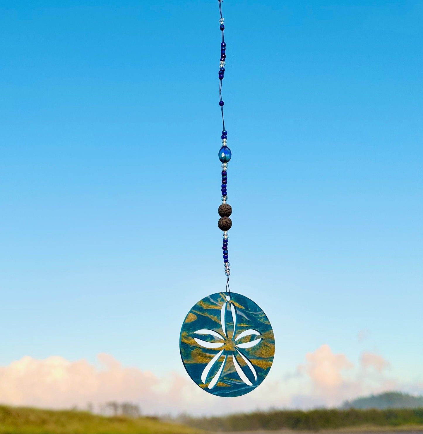 Monstera Philodendron Car Charm diffuser suncatcher. Plant lover air freshener, lava bead essential oil car scents. (Pothos, Thai con)