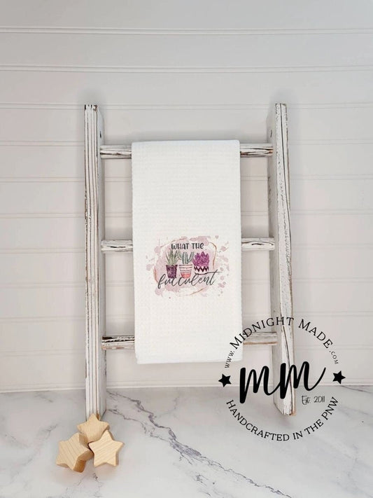 What the fucculent waffle kitchen towel