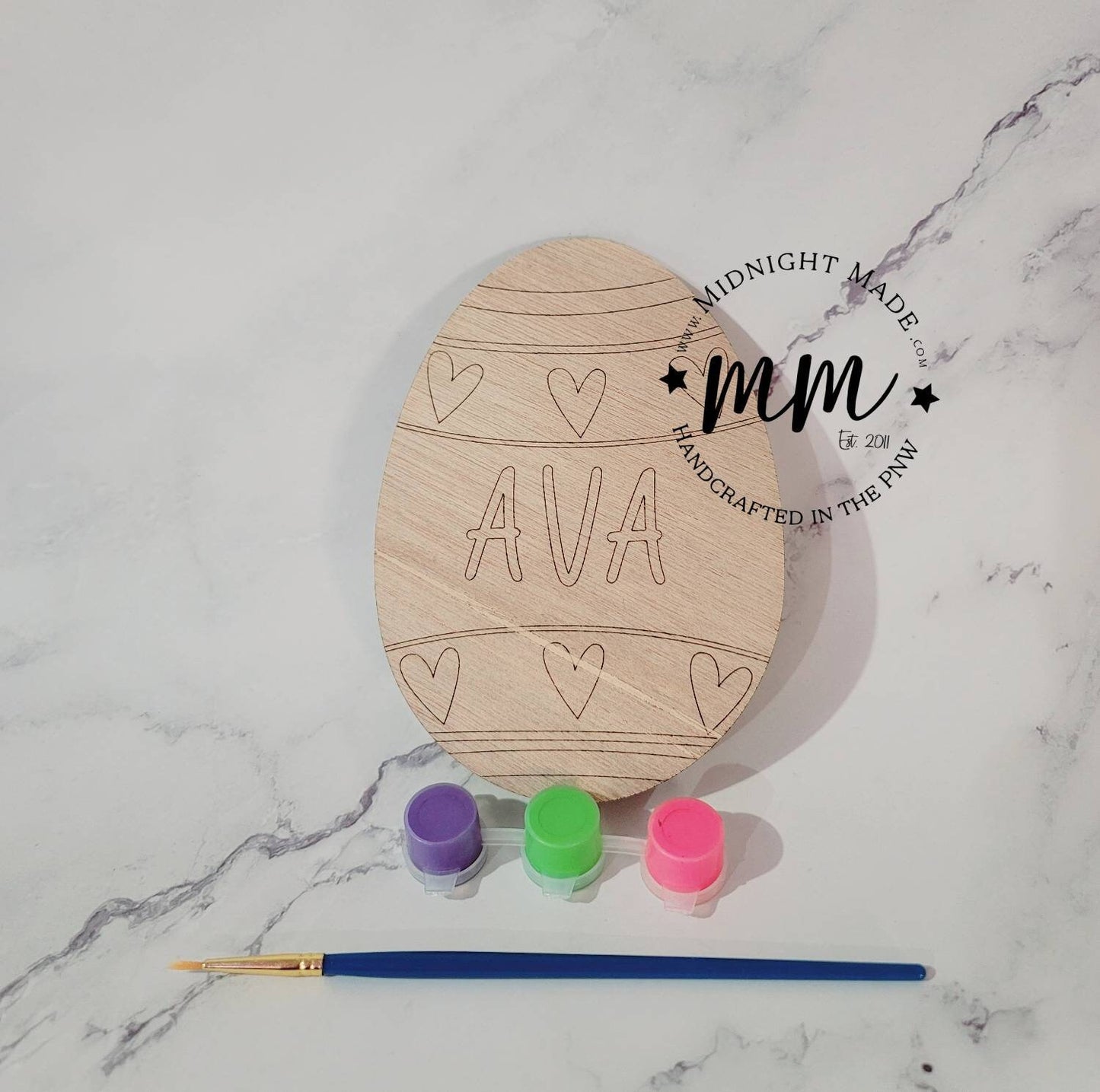 Kids Craft Personalized Easter Egg Easter Gift Basket Idea Paint Kit